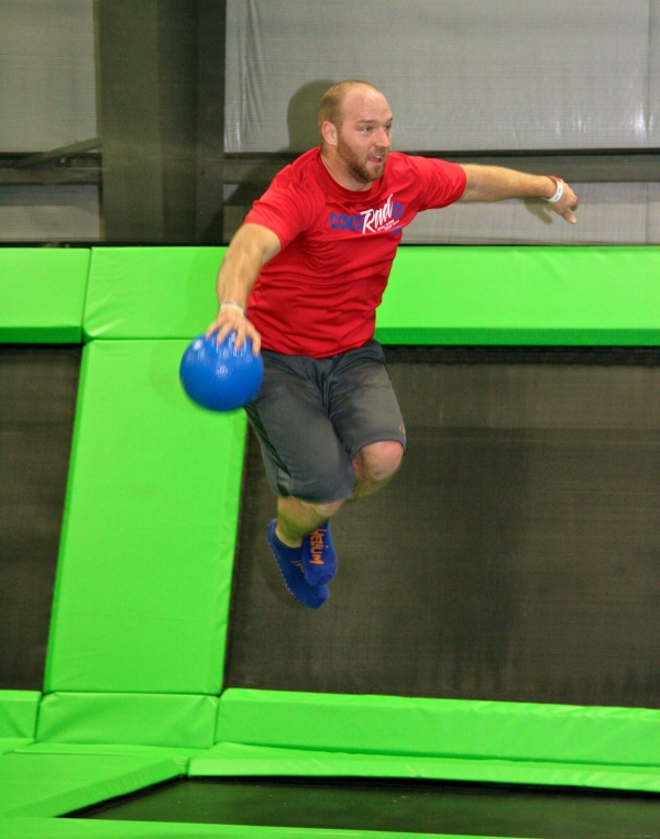 Guy Playing Trampoline Dodgeball